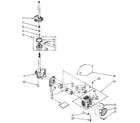 Kenmore 11092260100 brake, clutch, gearcase, motor and pump diagram