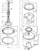 Agitator, basket and tub