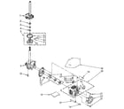 Kenmore 11091278800 brake, clutch, gearcase, motor and pump diagram
