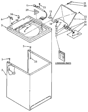 Top and cabinet parts