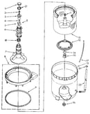 Agitator, basket and tub