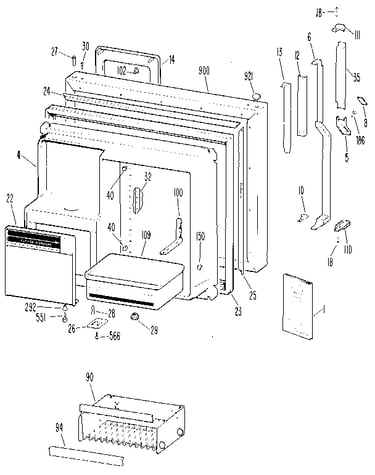 Freezer door