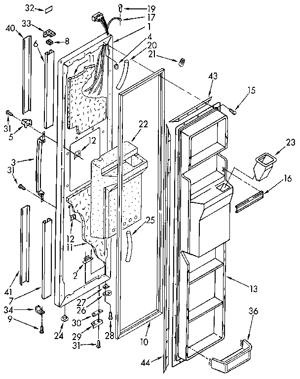 Freezer door