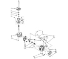 Kenmore 11091250100 brake, clutch, gearcase, motor and pump diagram