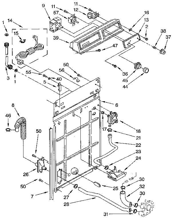 Control and rear panel