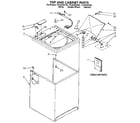 Kenmore 11092292600 top and cabinet diagram