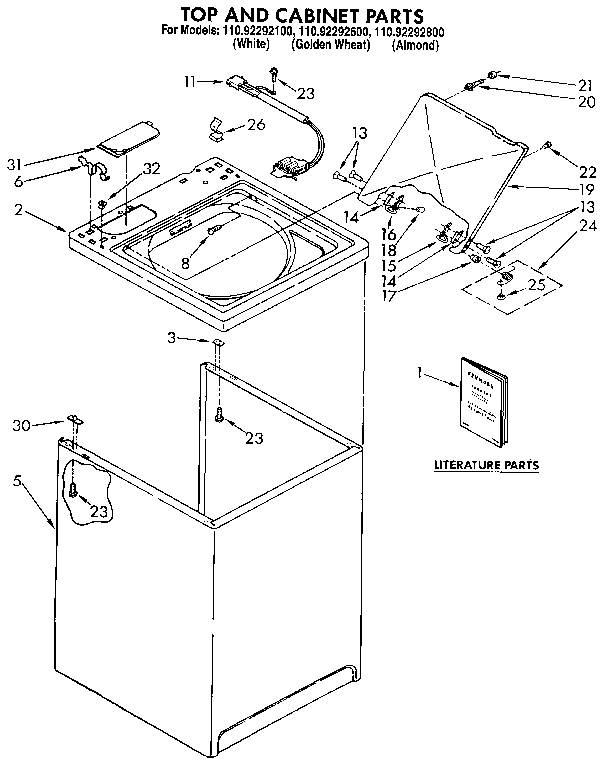 Top and cabinet