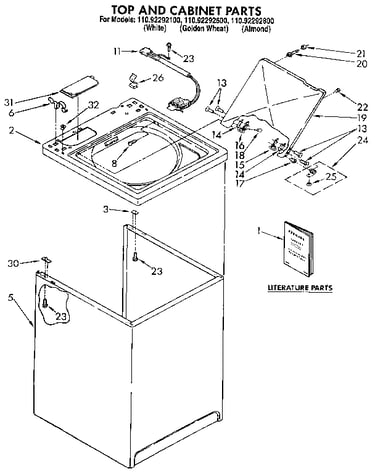 Top and cabinet