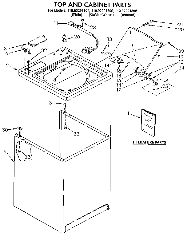 Top and cabinet
