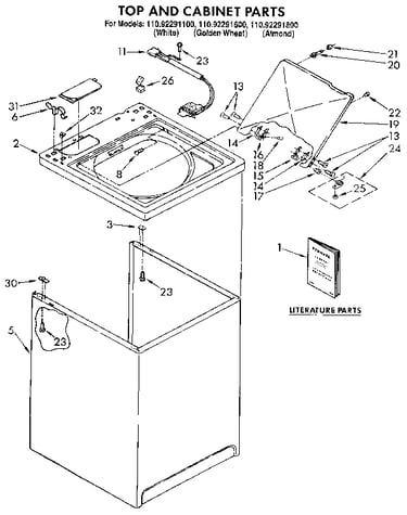 Top and cabinet