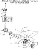 Brake, clutch, gearcase, motor and pump