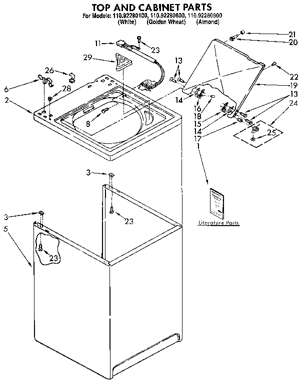 Top and cabinet