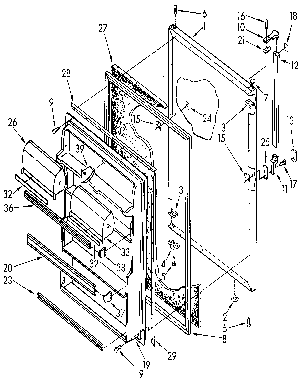 Refrigerator door