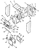 Dryer-cabinet, drum, heater
