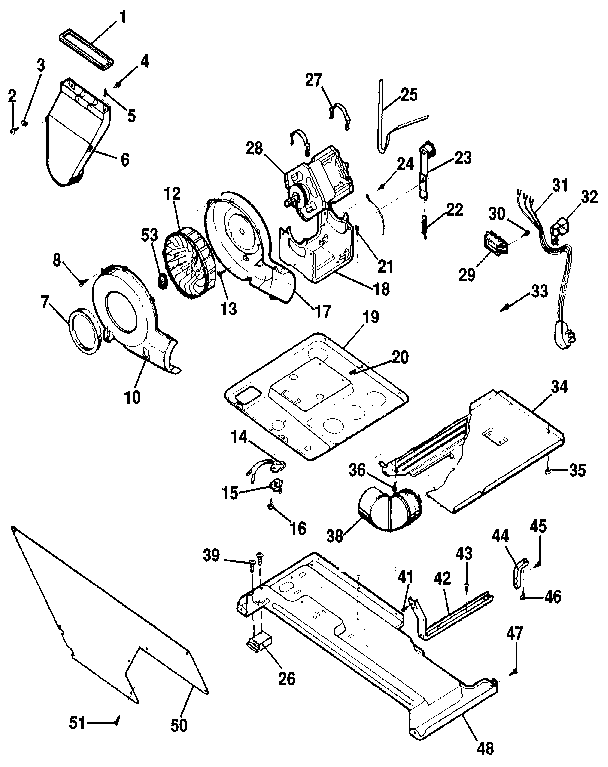 Dryer-motor, blower, belt