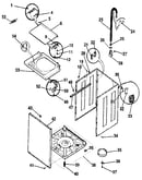 Washer-cabinet, top panel, base