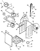 Washer-cabinet, top panel, base