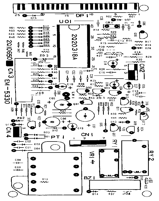 POWER AND CONTROL CIRCUIT BOARD