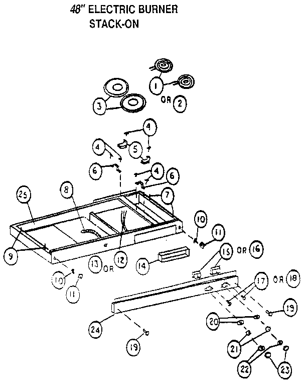 48" ELECTRIC BURNER STACK-ON