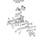 Davis DEB48SB 48" electric burner stack-on diagram