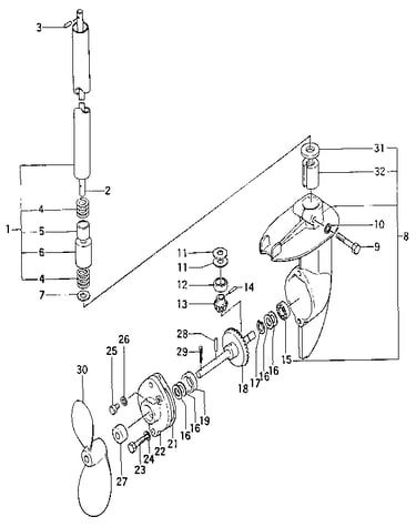 Drive shaft pipe & gear case