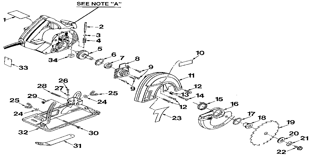 Base and blade assembly