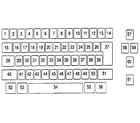 Smith Corona PWP125(5NCC) keybutton reference chart diagram