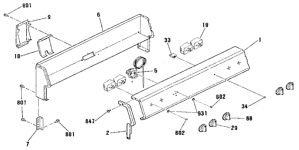 Backguard section