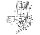 Weider E8800 leg press seat & backrest assembly diagram