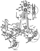 Lower pulleys and cables