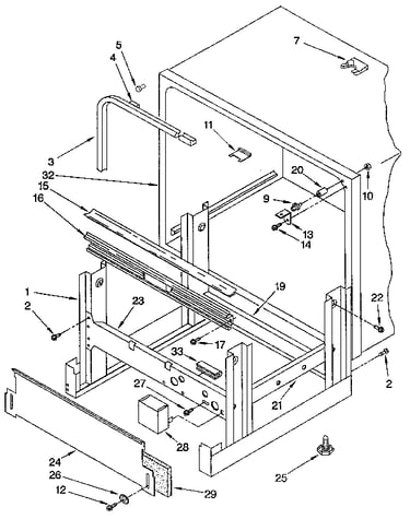 Frame and tank