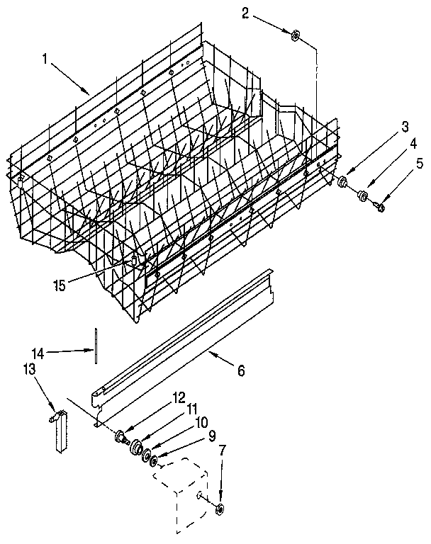 Upper rack and track