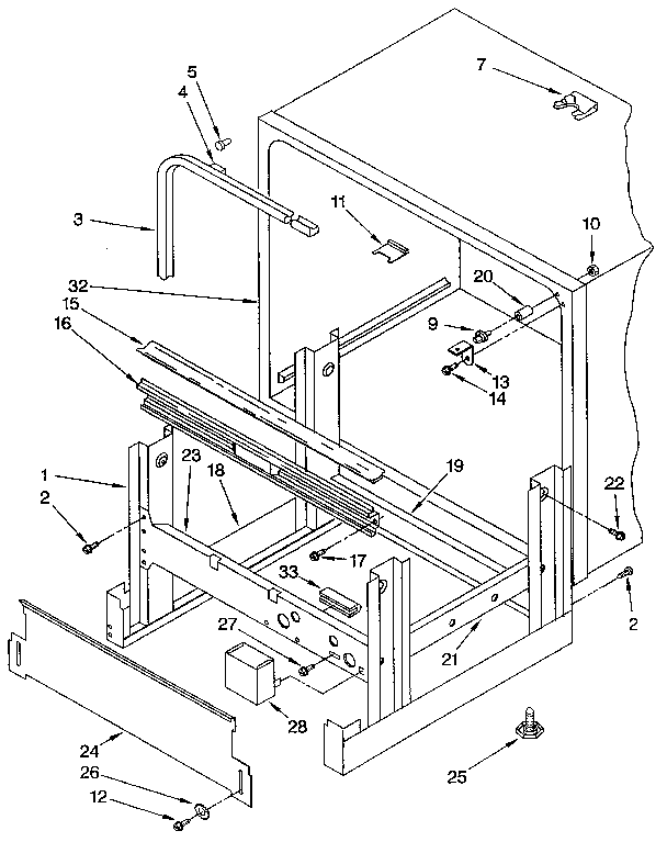 Frame and tank