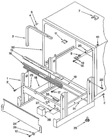 Frame and tank