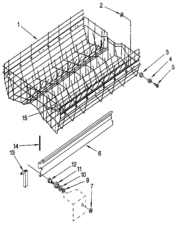 Upper rack and track