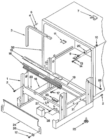 Frame and tank