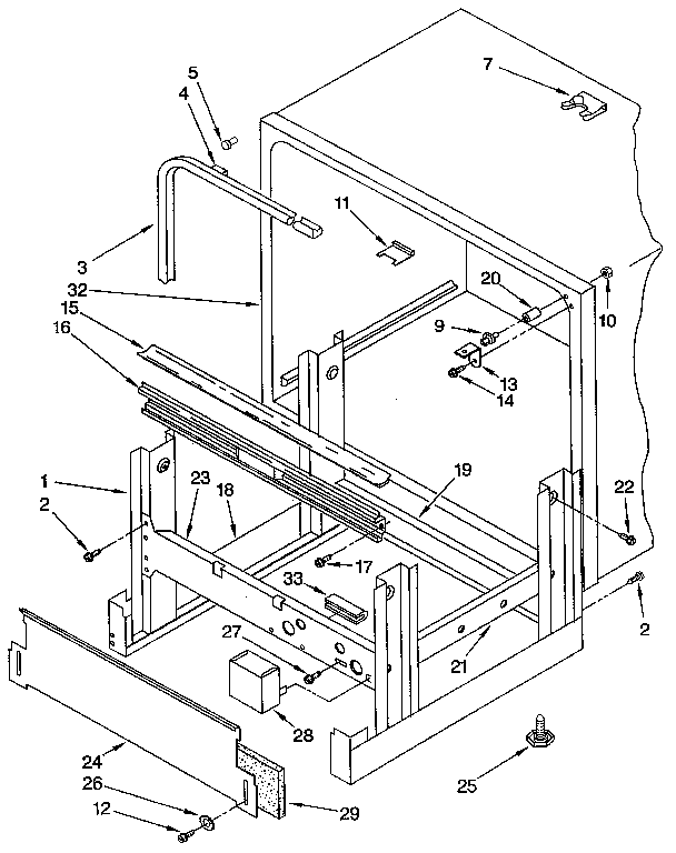 Frame and tank