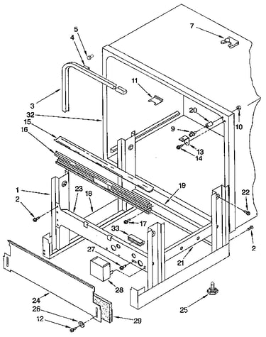 Frame and tank