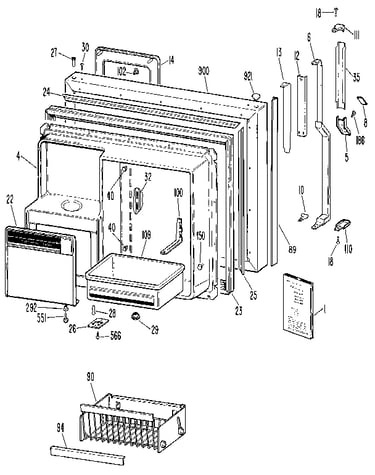 Freezer door