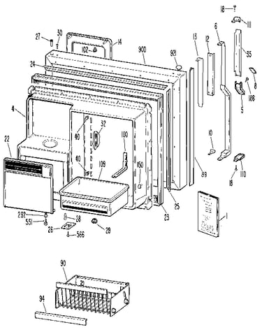 Freezer door