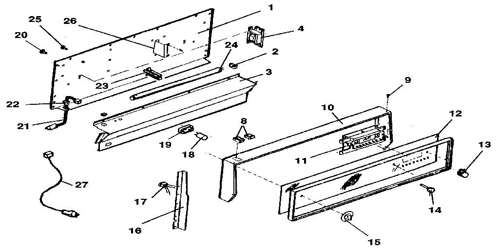 Backguard section