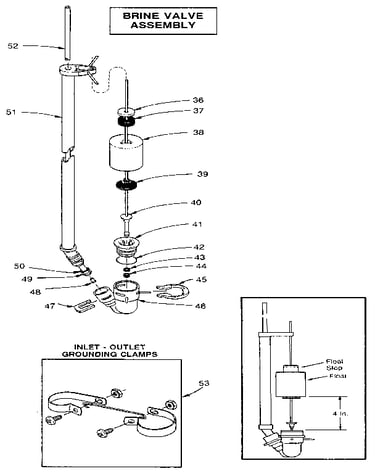 Brine valve assembly