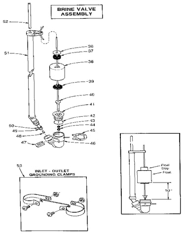 Brine valve assembly