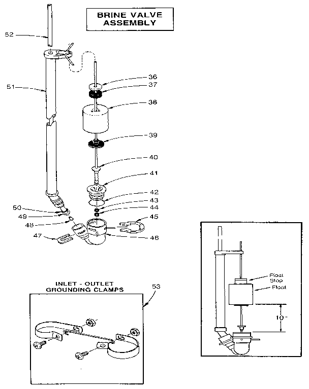 Brine valve assembly