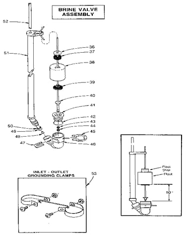 Brine valve assembly