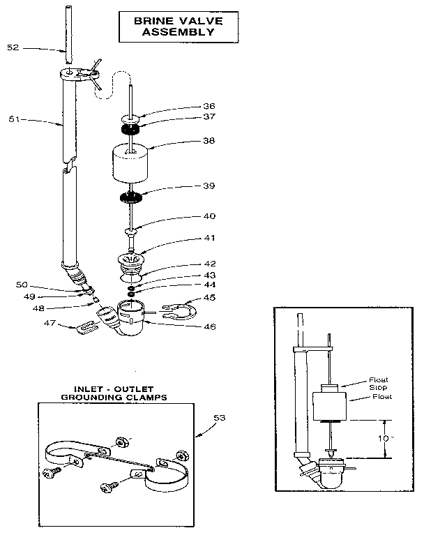 Brine valve assembly