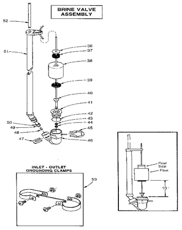 Brine valve assembly