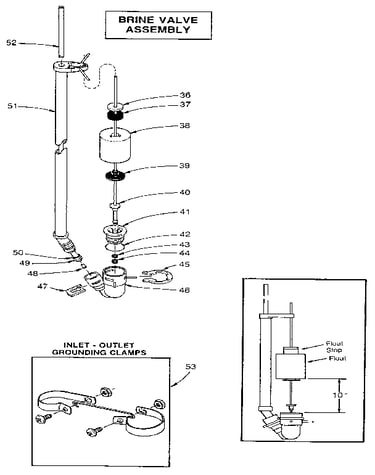 Brine valve assembly