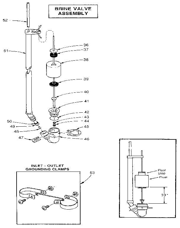 Brine valve assembly