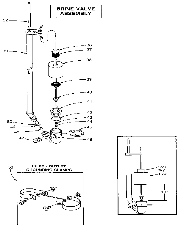 Brine valve assembly